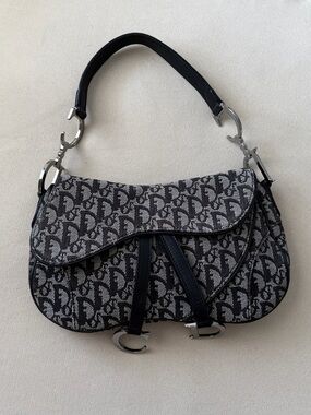 Dior Black Double Saddle Shoulder Bag